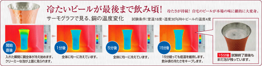 冷たいビールが最後まで飲み頃！冷たさが持続！自宅のビールが本場の味に劇的に大変身。